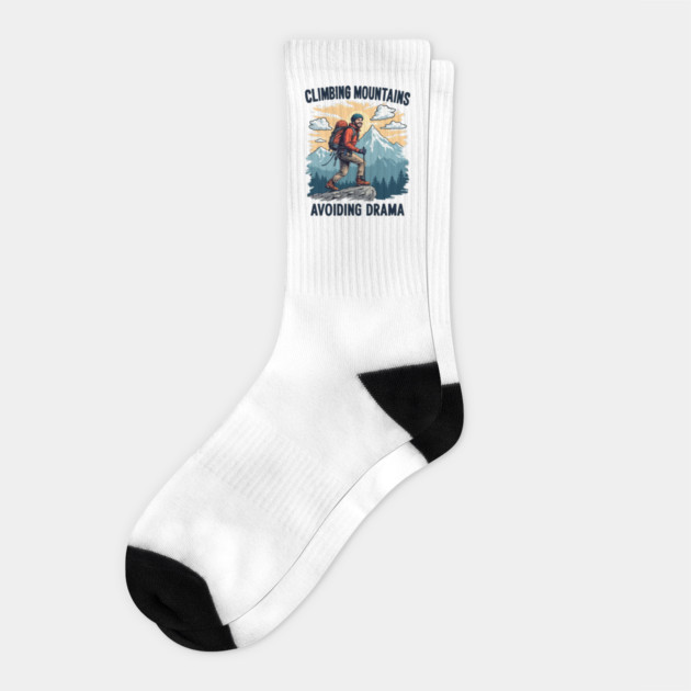 Climbing Mountains, Avoiding Drama Socks by Urbanprint