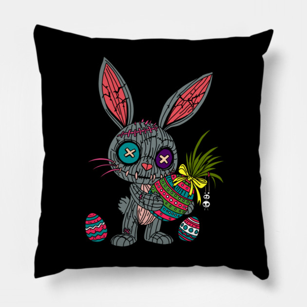 Voodoo Easter Bunny Pillow by H. R. Sinclair