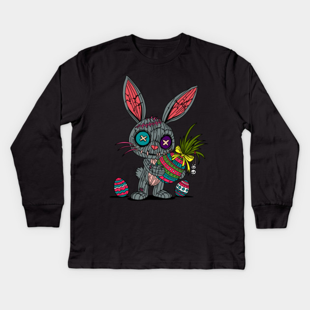 Voodoo Easter Bunny Kids Long Sleeve T-Shirt by H. R. Sinclair