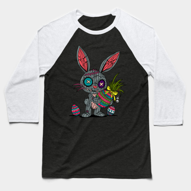 Voodoo Easter Bunny Baseball T-Shirt by H. R. Sinclair