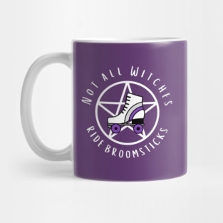 Not all Witches Ride Broomsticks Purple Roller Skate Cheeky Witch® Mug