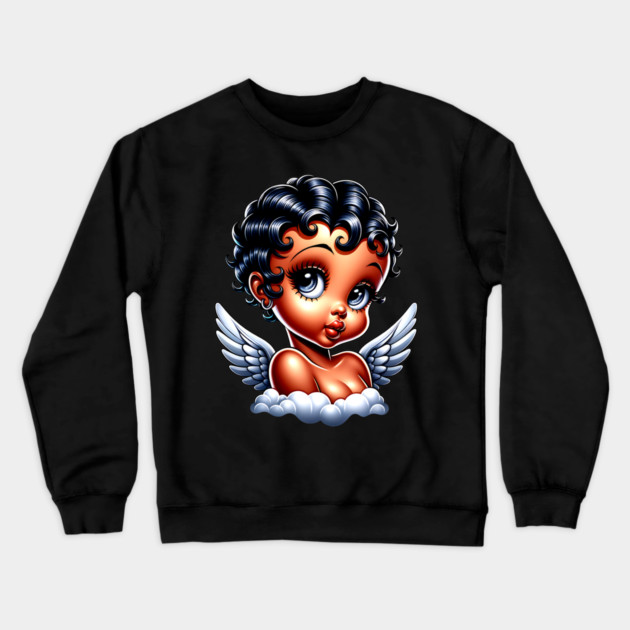 Cute Angel Crewneck Sweatshirt by UrbanLifeApparel