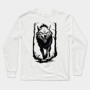Angry Wolf Long Sleeve T-Shirt