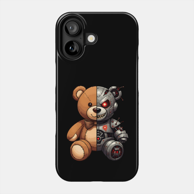 Good and Bad Robot Teddy Phone Case by UrbanLifeApparel