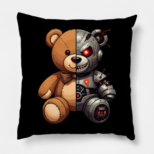 Good and Bad Robot Teddy Pillow