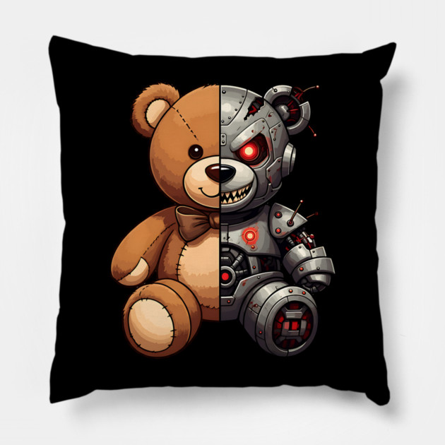 Good and Bad Robot Teddy Pillow by UrbanLifeApparel