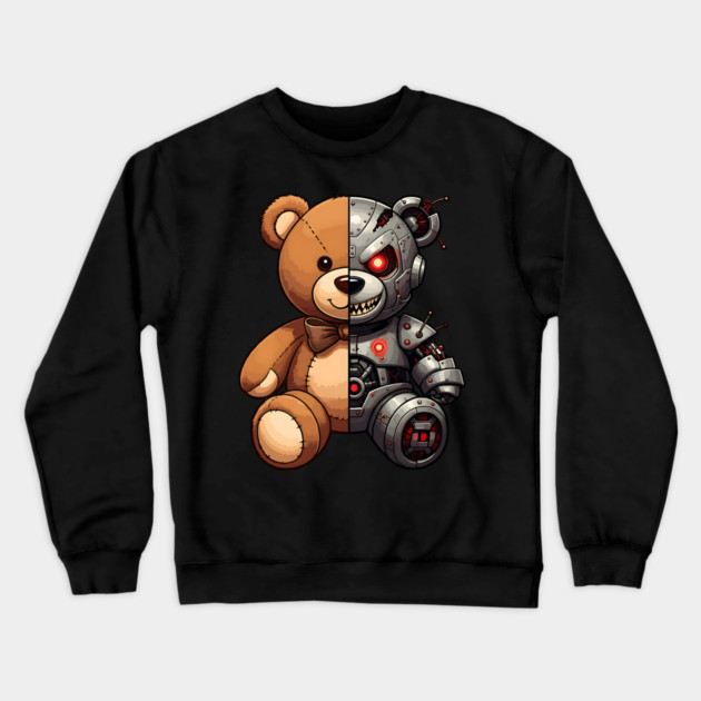 Good and Bad Robot Teddy Crewneck Sweatshirt by UrbanLifeApparel