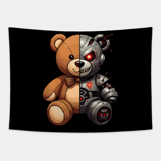 Good and Bad Robot Teddy Tapestry by UrbanLifeApparel