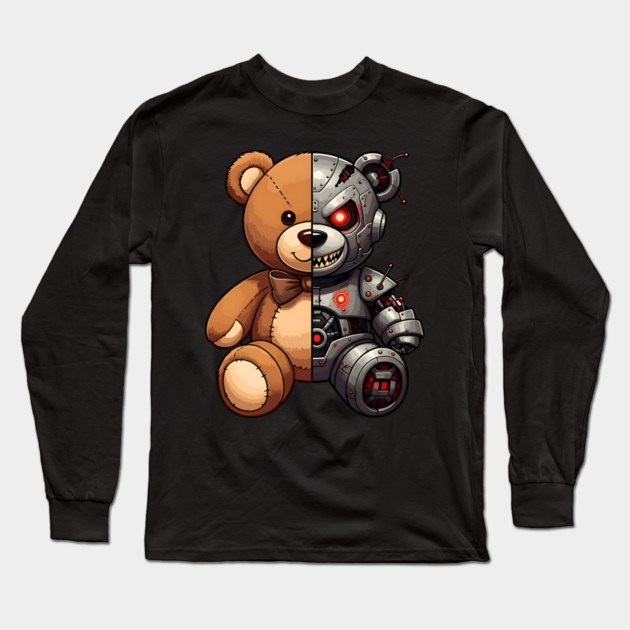 Good and Bad Robot Teddy Long Sleeve T-Shirt by UrbanLifeApparel