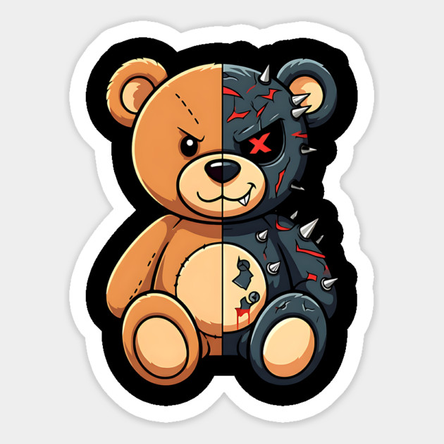 Good and Bad Teddy Magnet by UrbanLifeApparel