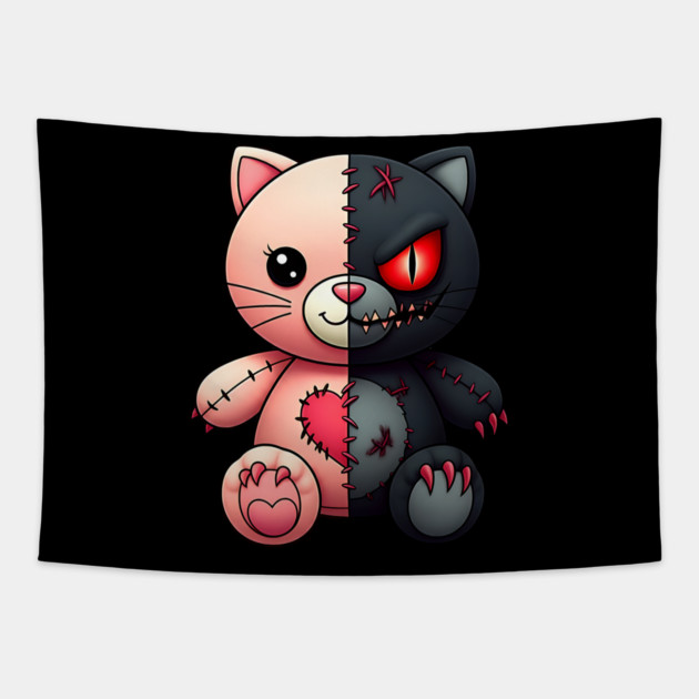 Good and Bad Kitty Tapestry by UrbanLifeApparel