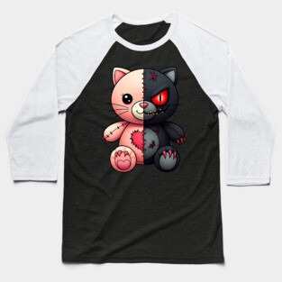 Good and Bad Kitty Baseball T-Shirt