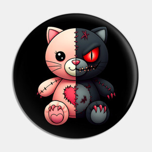 Good and Bad Kitty Pin