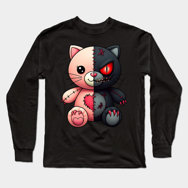 Good and Bad Kitty Long Sleeve T-Shirt by UrbanLifeApparel