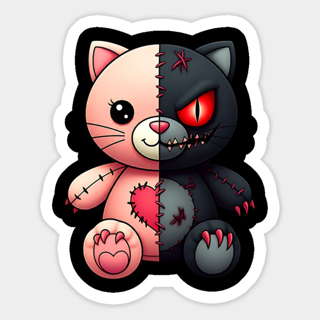 Good and Bad Kitty Magnet by UrbanLifeApparel