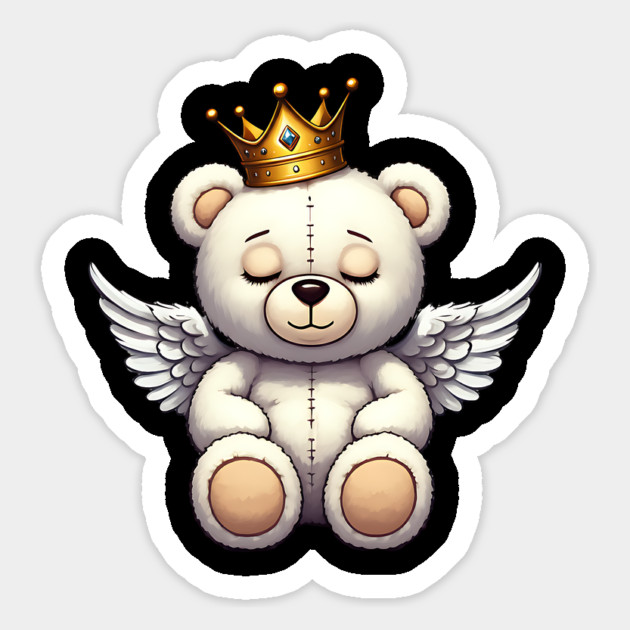 Cute Crowned Angel Teddy Bear Magnet by UrbanLifeApparel