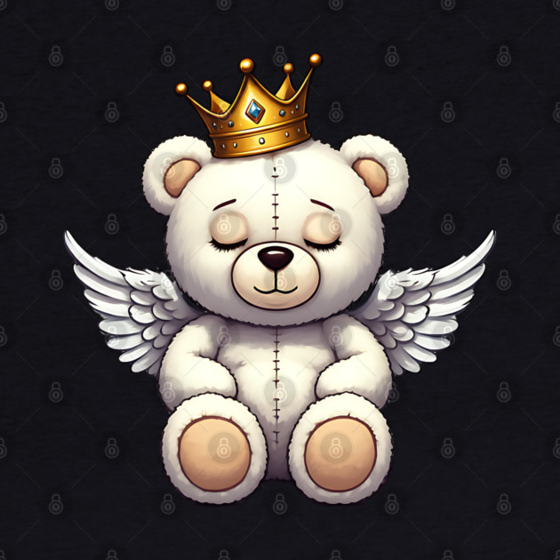 Cute Crowned Angel Teddy Bear by UrbanLifeApparel