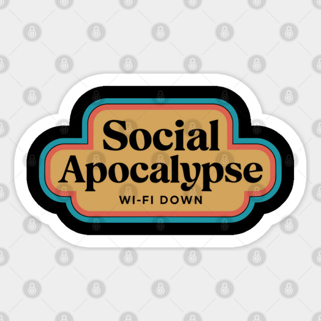 Social Apocalypse Wi-Fi Down Technology Humor Sticker by Anticorporati