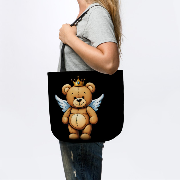 Cute Crowned Brown Angel Teddy Bear by UrbanLifeApparel