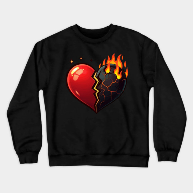 Hot Broken Heart Crewneck Sweatshirt by UrbanLifeApparel