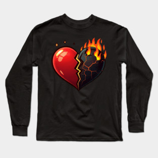Hot Broken Heart Long Sleeve T-Shirt