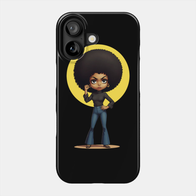 Angela Davis - Black Power Raised Fist Phone Case by UrbanLifeApparel