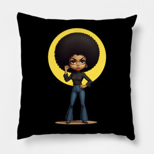 Angela Davis - Black Power Raised Fist Pillow