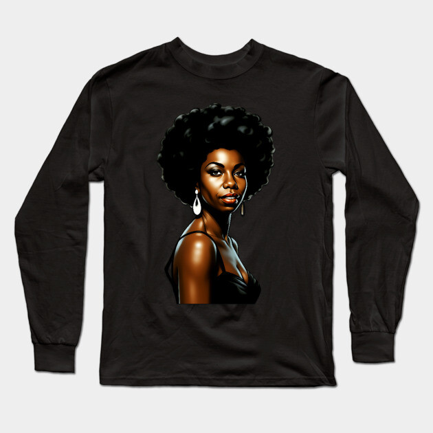 Nina Simone - Legend Long Sleeve T-Shirt by UrbanLifeApparel