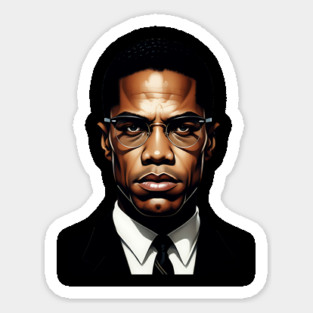Malcolm X Portrait Magnet
