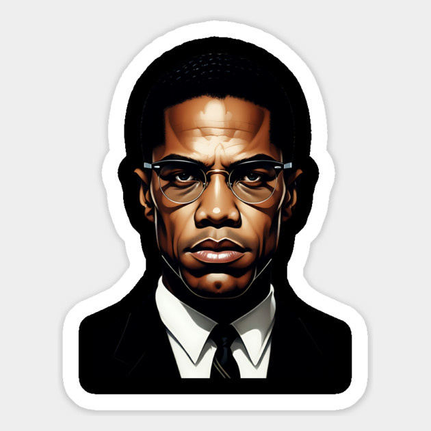 Malcolm X Portrait Magnet by UrbanLifeApparel