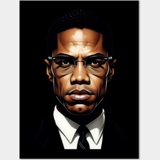 Malcolm X Portrait Posters and Art