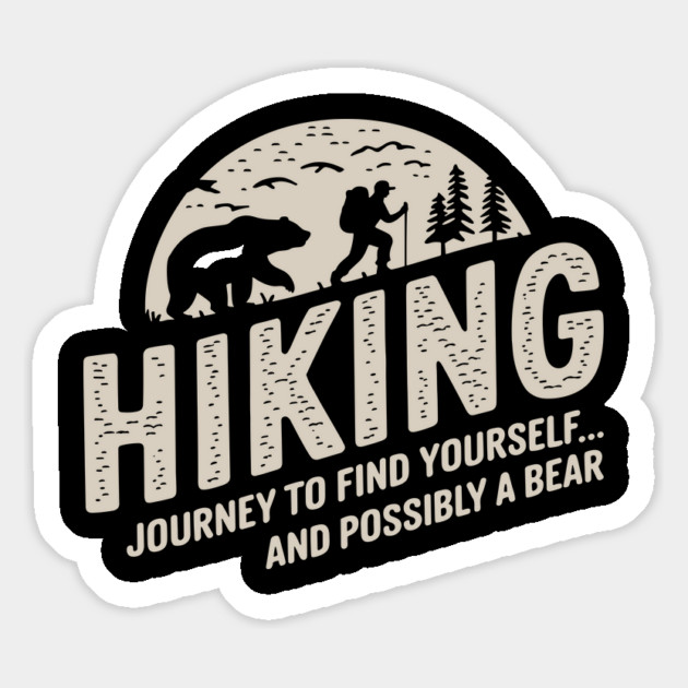 Hiking Outdoor Adventure Bear Wildlife Humor Magnet by Anticorporati