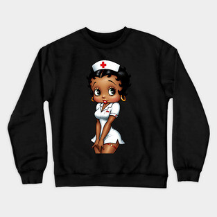 Urban Nurse, Black Nurse Crewneck Sweatshirt