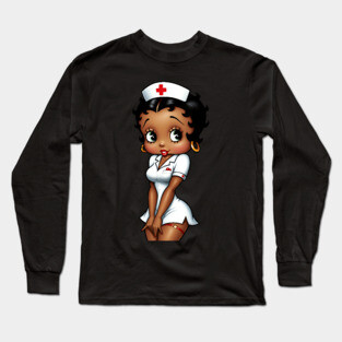 Urban Nurse, Black Nurse Long Sleeve T-Shirt