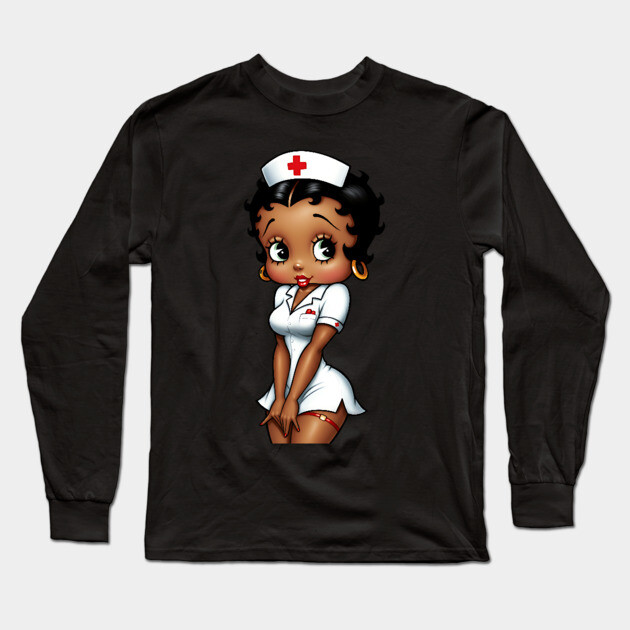 Urban Nurse, Black Nurse Long Sleeve T-Shirt by UrbanLifeApparel