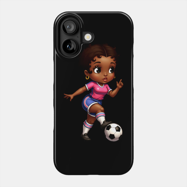 Black Girl Soccer Phone Case by UrbanLifeApparel