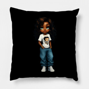 Urban HipHop Girl Woman Pillow