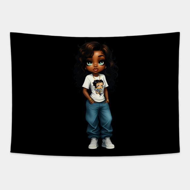 Urban HipHop Girl Woman Tapestry by UrbanLifeApparel