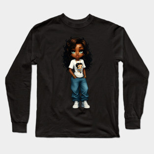 Urban HipHop Girl Woman Long Sleeve T-Shirt