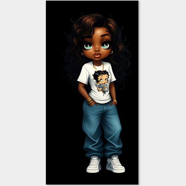 Urban HipHop Girl Woman Wall Art by UrbanLifeApparel