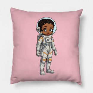 Black Girl Astronaut Pillow
