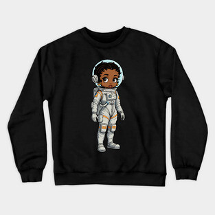Black Girl Astronaut Crewneck Sweatshirt
