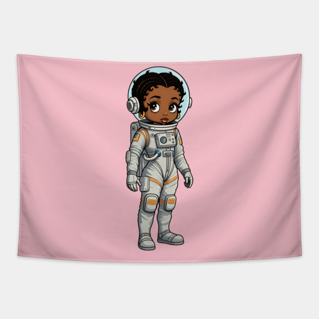 Black Girl Astronaut Tapestry by UrbanLifeApparel