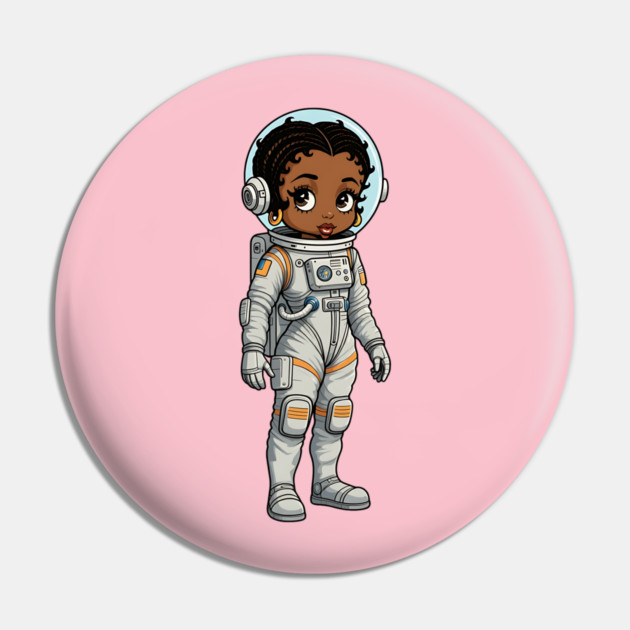 Black Girl Astronaut Pin by UrbanLifeApparel