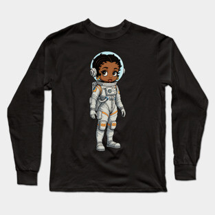 Black Girl Astronaut Long Sleeve T-Shirt