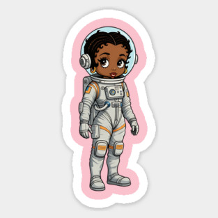 Black Girl Astronaut Magnet