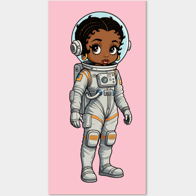 Black Girl Astronaut Wall Art by UrbanLifeApparel