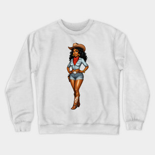 Black Cowgirl Crewneck Sweatshirt