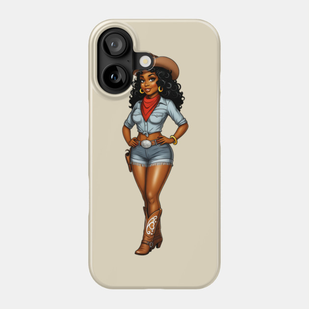 Black Cowgirl Phone Case by UrbanLifeApparel
