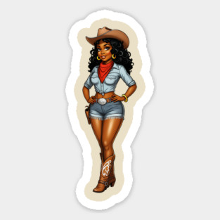 Black Cowgirl Magnet